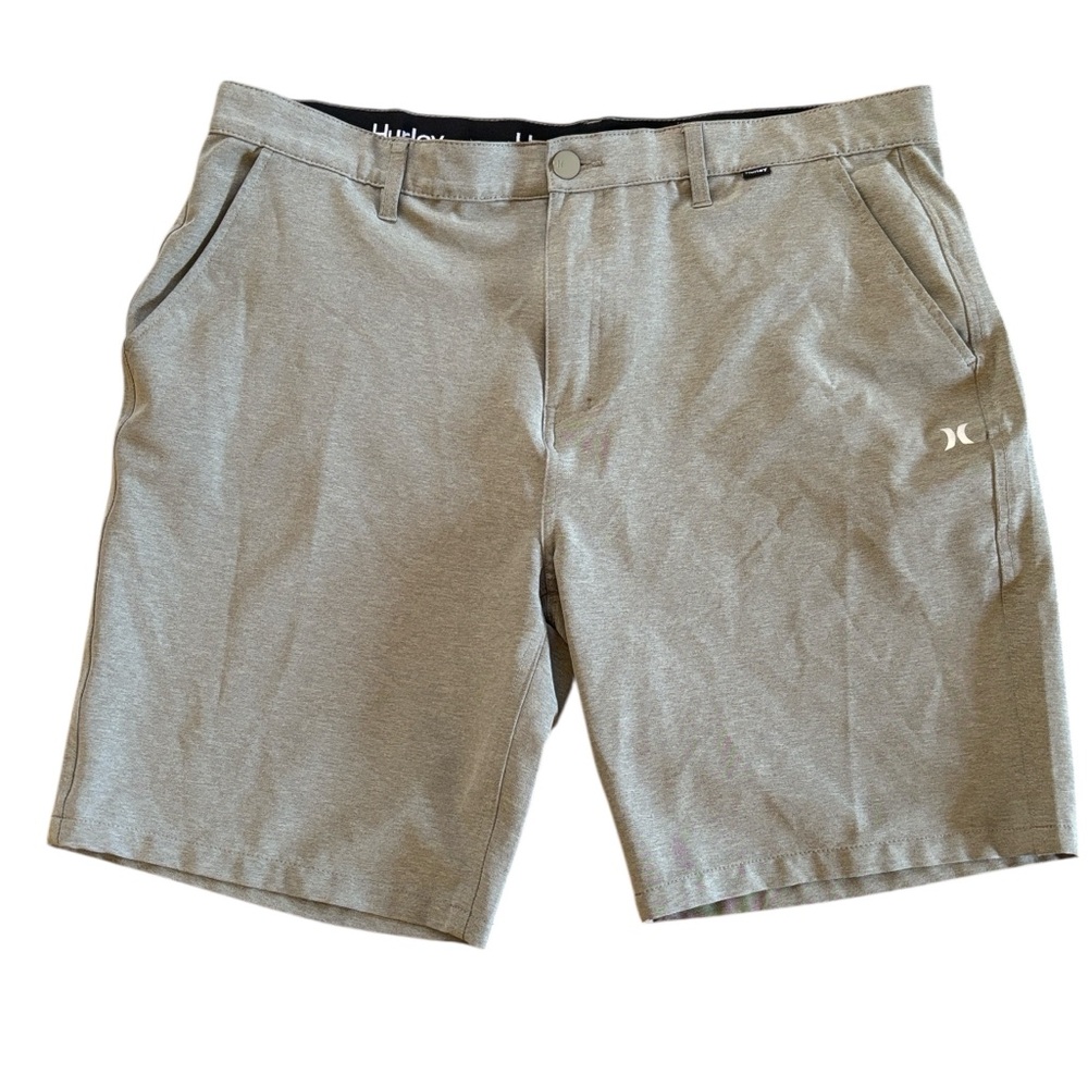 Hurley Charcoal Flat‎ Front Hybrid Shorts Size 40